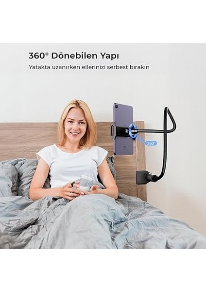 90 cm Akrobat Esnek Tablet ve Telefon Tutucu Stand Siyah indirimleri