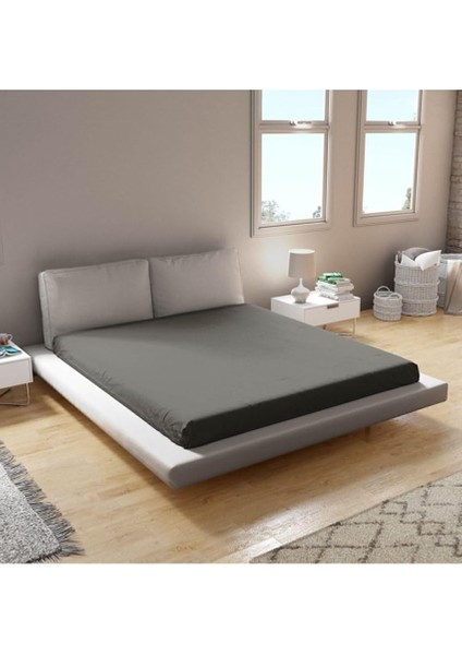 Concept Penye Lastikli ÇARŞAF%100 Pamuk Tek Çift Battal Boy Gri 160 x 200