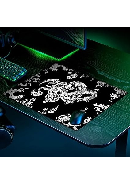 Esports Edition Mouse Pad 48X40 cm Gaming Oyuncu Mousepad (White Dragon, 48X40 cm (3mm Kalınlık)) fiyatları