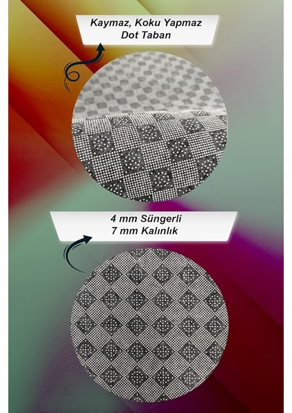 Home Kaymaz Tabanlı Makinede Yıkanabilen Bebek Halısı AR1123 modelleri
