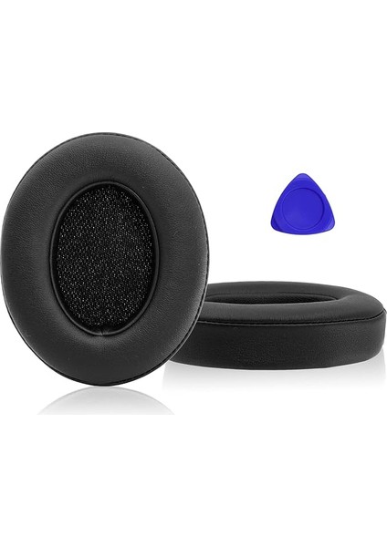 Beats Studio 2 ve 3 Kablolu ve Kablosuz (B0501, B0500) Kulaklıklar Için Profesyonel Yedek Kulak Pedleri, Yumuşak Deri ve Hafızalı Köpüklü Premium Kulaklık Minderleri, Siyah