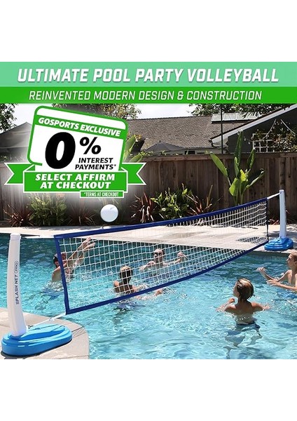 Splash Net Pro Havuz Voleybol Ağı - 2 Su Voleybolu Topu ve Pompa Dahil - Beyaz, Kırmızı Veya Mavi fiyatları
