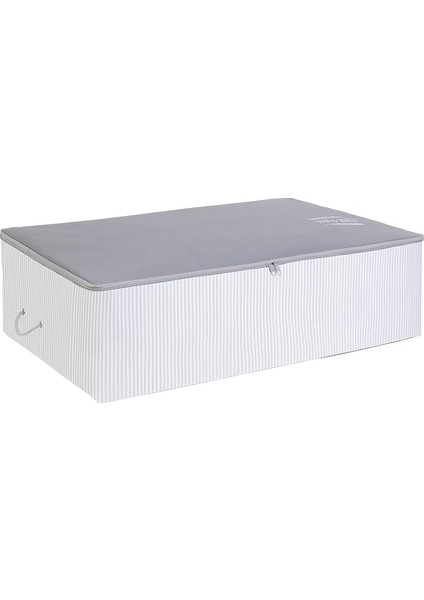 Home Textile Mega Boy Gri Çizgili Stuff &amp; Things Baza Altı Hurç 74 x 46 x 22 cm