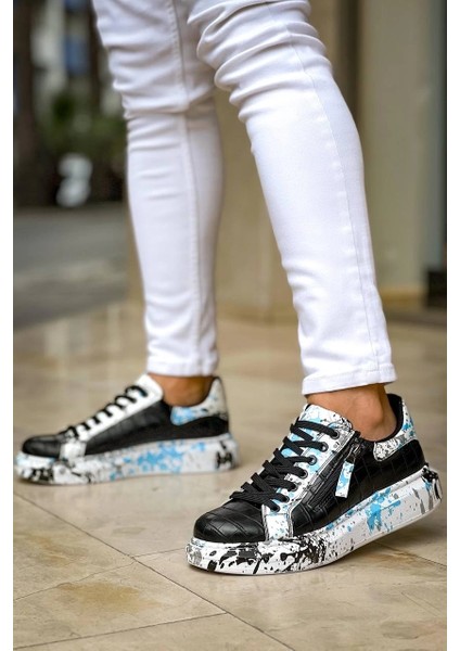 Kb-02 Kuback Bağcıklı Crocodile Siyah Mavi Günlük Erkek Ayakkabı fiyatları