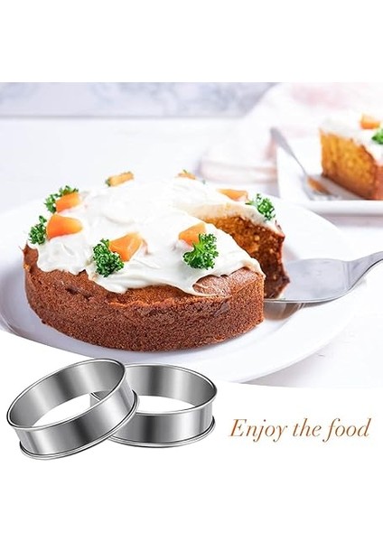 Krep Kalıbı, Sahanda Yumurta Kalıbı, 6 Adet 8 cm / 3,15 Inç Paslanmaz Çelik Krep Kalıbı, Tarteform, Pasta Halkaları ve Kek Çerçevesi, Pasta Kalıbı, Kırıntı Halkası, Yemek Halkası, Damga, Kek modelleri