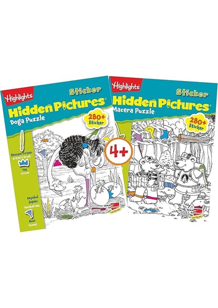 Sticker Hidden Pictures 2'li Set