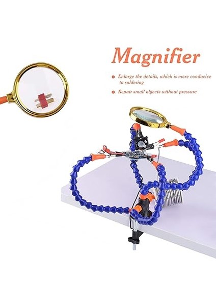 Helping Hands Lehimleme Istasyonu Masa Kelepçesi Lehimleme Istasyonu Pcb Tutucu Rc Drone Araba Modelleri Için 5 Esnek Kollu Lehimleme fırsatları