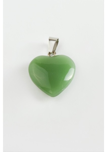 shop Yeşim Kalpli Doğaltaş Kolye Ucu-Yeşil