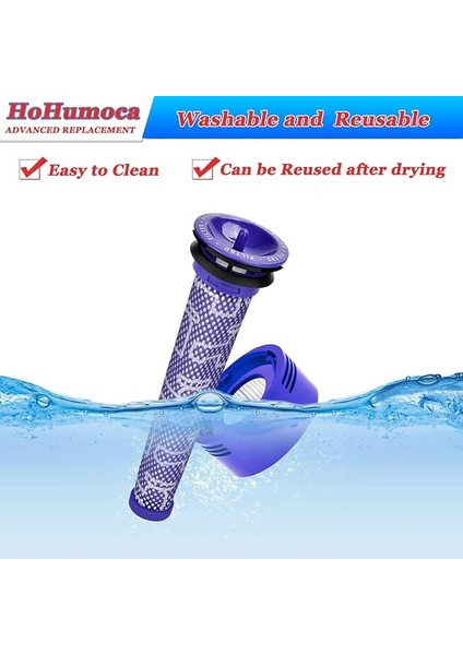 Dy-Son V7 V8 Serisi Elektrikli Süpürge Için Yıkanabilir Yedek Filtre, Yedek Ön Filtre Posta Motor Filtresi Dy-Son V7 V8 Hayvan Mutlak Motorhead, DY#965661-01, DY#967478-01 ile Uyumlu modelleri