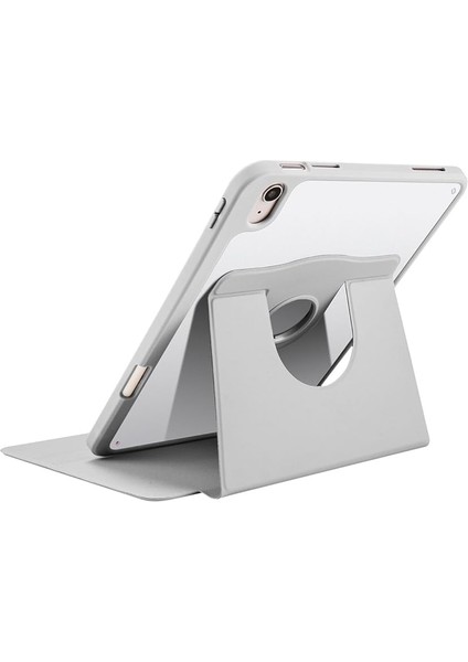 Ipad 11 Inç A16 (11.nesil) 2025 ile Uyumlu Kalem Bölmeli 360 Dönebilen Kapaklı Kılıf A3355, Gri modelleri