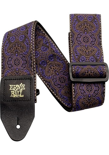 Ball Jacquard Weave Gitar Askısı Mor Desenli Desen