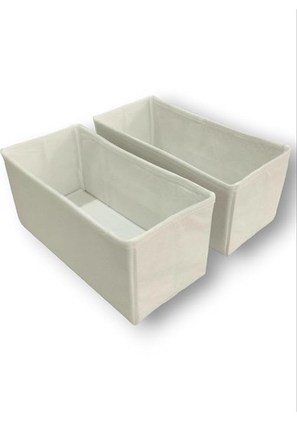 Room 2'li Beyaz Çekmece Içi Düzenleyici Organizer Set - Çok Amaçlı Dolap Içi Kutu Seti (28 * 13 * 13)