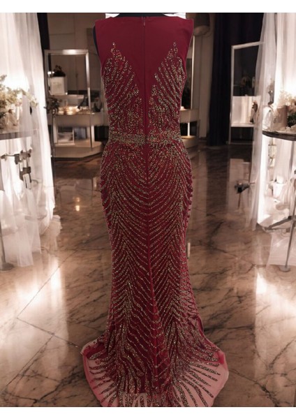 Yeni Sezon Kırmızı Şık Davet Elbisesi Abiye Elbise fiyatları