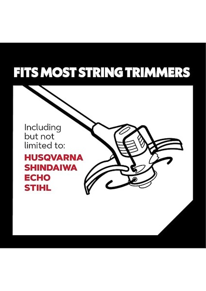 525244 Dişli Techni-Blade Biçme Ipliği, Kesim, Kırmızı, 7 Mm, 26 Cm, 155 Adet fırsatları