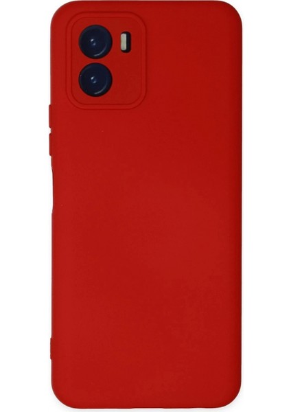 Vivo Y15S Kılıf Nano içi Kadife Silikon - Kırmızı