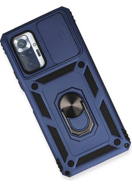 Resveq Newface Xiaomi Redmi Note 10 Pro Kılıf Pars Lens Yüzüklü Silikon - Lacivert modelleri