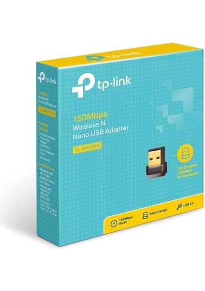 TL-WN725N, 150 Mbps N Kablosuz Soft Ap Destekli Nano USB Adaptör fırsatları