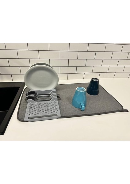 Mutfak Tezgah Mikrofiber Su Emici Bulaşıklık Matlı Bulaşık Dizme ve Kurutma Matı fırsatları