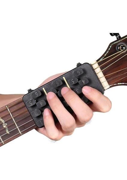 Gitar Akor Eğitmeni 18 Düğmeli Gitar Akorları Öğrenme Sistemi Uygulama Yardımcı Aracı Aletleri Aksesuarları