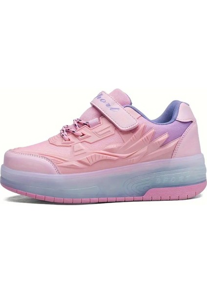 Unisex LED Işıklı Tekerlekli Paten Ayakkabı Pembe-30 fiyatları