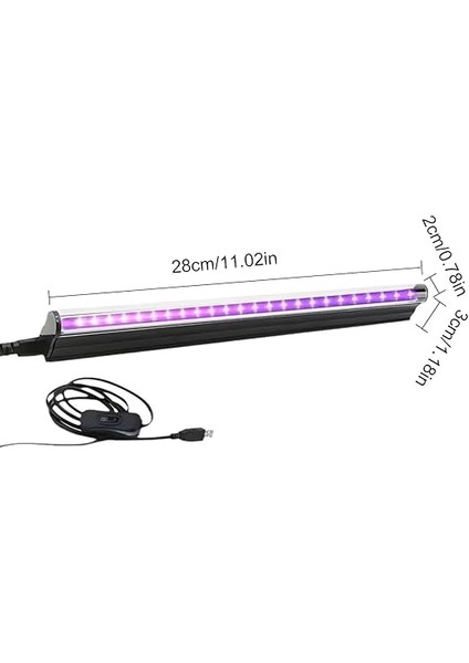 2 Paket LED Uv Siyah Işık Uv Lamba Çubuğu Sahne Siyah Işık Tüpü Taşınabilir Uv Işık Floresan Algılama LED Parti Işığı USB Tak ve Çalıştır fiyatları