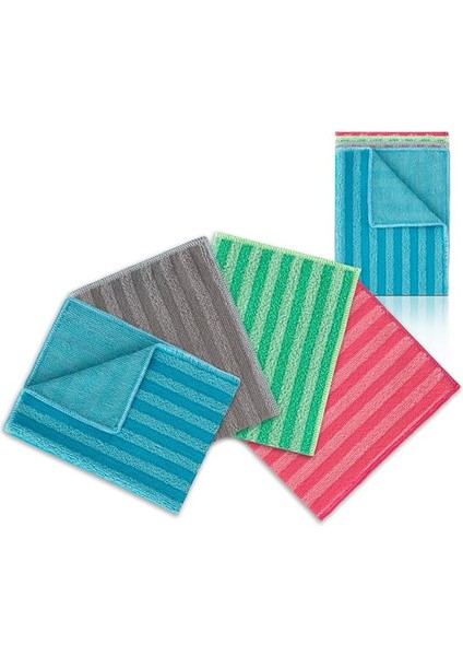 Cleanıng | Mikrofiber Mutfak &amp; Banyo Zor Kir Bezi 4’lü Paket