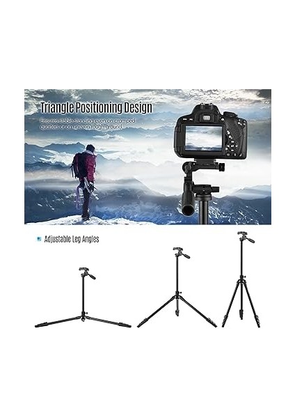 HT-T02 Profesyonel Tripod 154 cm Yatay Kullanım Çok Fonksiyonlu Panoramik Kafa 360 Derece Dönebilir fırsatları