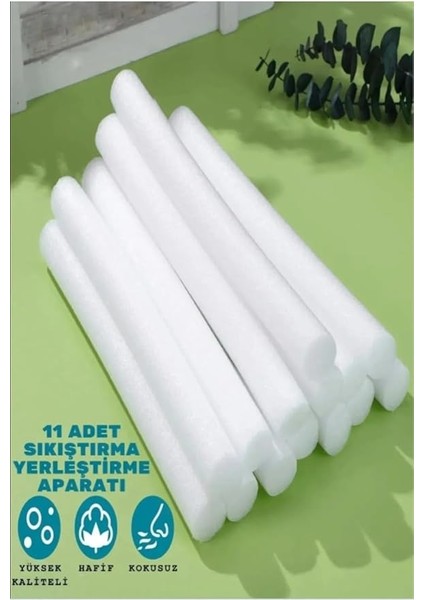 Örtüsü Sıkıştırma Aparatı, Hafif ve Kokusuz, 11 Parça, Beyaz