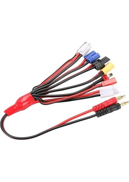 Lua 8'i 1 Arada Lipo Pil Şarj Kablosu, 4mm Banana Plug - T-Dean + XT60 Plug + Ec3 Plug + Futaba + Jst Plug + Tamiya + Trx + Imax B6 Şarj Cihazı Için Iki Dıy Çıplak Tel Set Kiti Çoklu Şarj Kabloları fiyatları