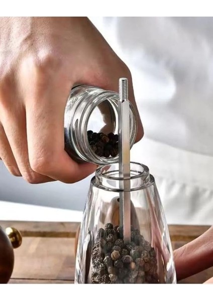 Başlıklı Cam Baharat ve Tuz Değirmeni – Ayarlanabilir Öğütme Mekanizması modelleri