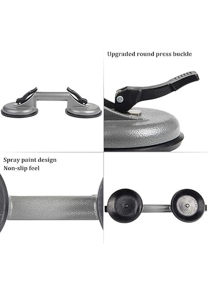 2 x Vantuzlu Kaldırıcı, 118 Mm, Vantuz, Fayans, Cam Kaldırıcı, 2 Vakum Hazneli, Taşıma Kapasitesi, 100 Kg, Vakumlu Kaldırıcı, Cam, Pencere, Fayans, Taş Plakalar Için modelleri