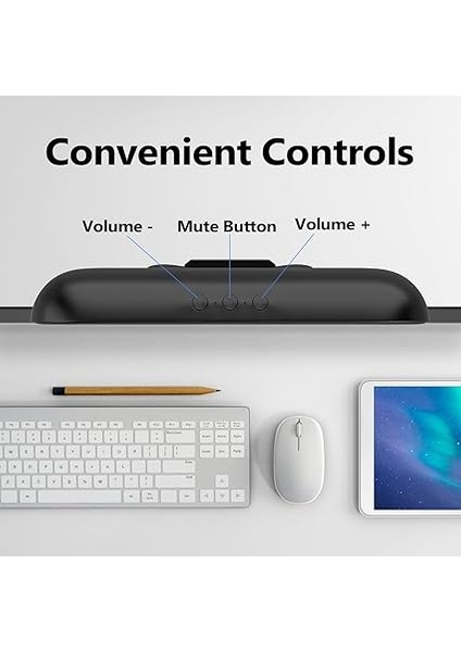 Pc Için USB Hoparlör, Masaüstü Bilgisayar Hoparlörleri, Monitör Hoparlörleri, Mini Pc Soundbar, Dizüstü Bilgisayar Için Klipsli Tasarımlı Küçük Masa Hoparlörü, Telefon - Tak ve Çalıştır (Siyah) modelleri