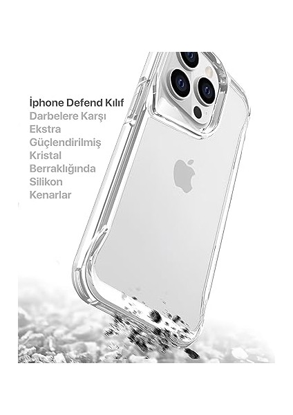 iPhone 14 Pro Max Için Defend Serisi Kristal Berraklığında Ultra Şeffaf Arkası Sert Polikarbonat Kenarları Yumuşak Silikon Super Koruyucu Özellikli Kılıf (Şeffaf, 14 Pro Max) fiyatları