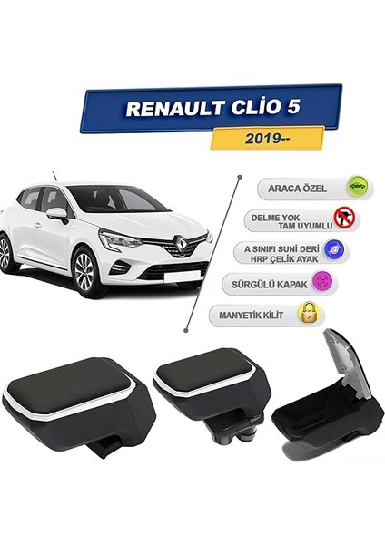 Auto Accessorıes Renault Clio 5 2019 Sonrası Ile Uyumlu Geçmeli Kolçak, Kol Dayama - A+ Kalite fiyatları