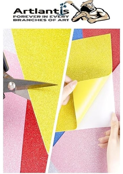 Yapışkanlı Simli Eva 50X70 cm 3 Adet Simli Yapışkanlı Eva Süngeri Okul Kreş Anasınıfı Elişi Etkinlikleri Hobi indirimleri