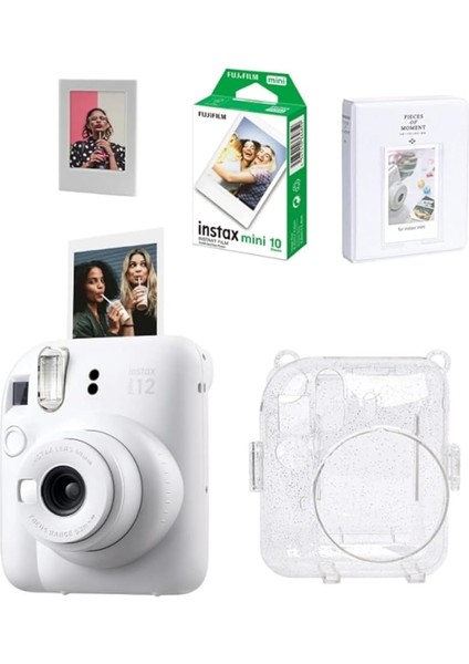 Mini 12 Fotoğraf MAKINESI-10LU Film-Simli Pleksi KILIF-64LÜ Albüm ve Mıknatıslı Çerçeve Set 2