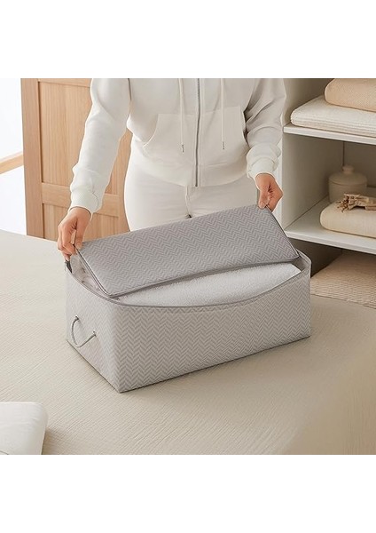 Home Textile Orta Boy Gri Balıksırtı Hurç 52 x 28 x 21 cm fırsatları