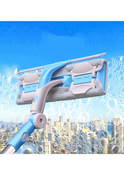 Stand Silecek, Cam Temizleme Aracı Silecek Çift Taraflı Teleskopik Çubuk Silme Pencere Artefakt Bina fiyatları