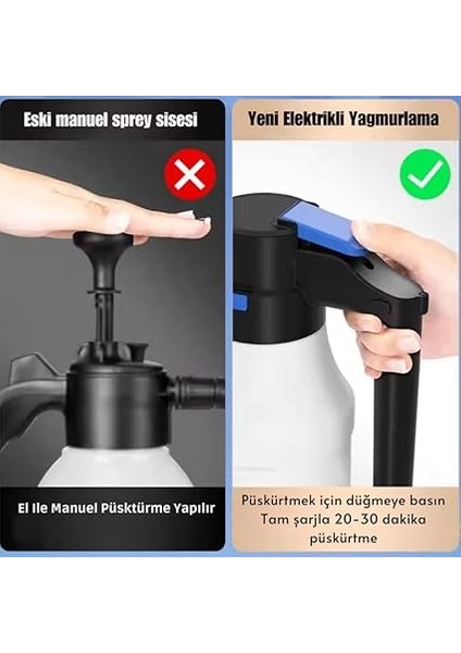 1.5lt Yüksek Basınçlı Şarjlı Tam Otomatik Köpük Makinası Oto Yıkama Pompası Köpük Püskürtücü modelleri