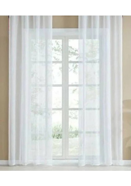 Düz Beyaz Petek Üstü Ölçülere Uygun Seyrek Pileli Tül Perde fiyatları