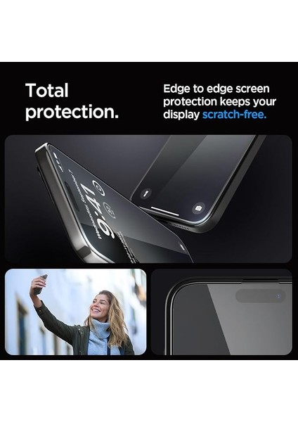 iPhone 15 Pro Cam Ekran Koruyucu Kolay Kurulum Tam Kaplayan Glas.tr Ez Fit Full Cover (1 Adet) Black - AGL06899 indirimleri