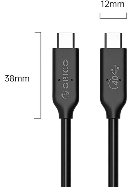 USB 4.0 Type-C PD100W 5A 40 Gbps 8k@60 Hz Çok Fonksiyonlu Kablo 50 cm fırsatları