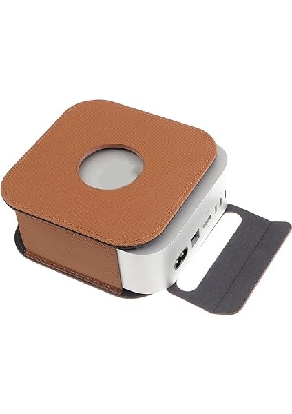 Koruyucu Kapak Pu Deri Kılıf Mac Mini M4/m4 Pro 2024 Masaüstü Bilgisayar Koruyucu Kılıf Sert Kılıf Toz Geçirmez Kapak 2024 Mac Mini Kılıflar Için (Gri) fırsatları