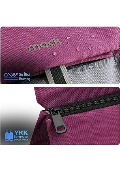 Zen Eco MCE-1303 Sırt Çantası - Macbook Çantası, Hırsızlığa Karşı Koruma, Küçük, Mini, 13-14 Inç Laptop, Günlük ve Iş Kullanımı, Şık Tasarım, Üniversite ve Okul Için, Bordo Gri modelleri