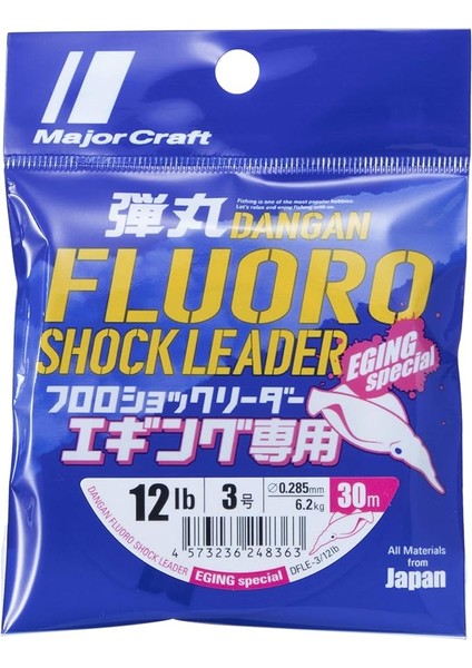 Craft Dangan Fc Shock Leader Egı Dfle Pe 3.0/0.29MM/12LB/6.2KG/30MT