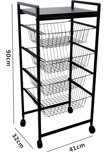 Metal 4 Katlı Patates Soğan Sepeti Sebzelik Düzenleyici Atlantik Çam MRS-017 1-1-369 indirimleri