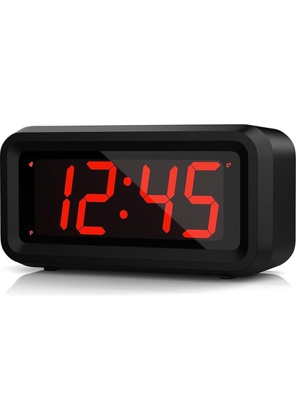 Çalar Saat, LED Dijital Saat, Küçük Duvar Saati, Pille Çalışan, Ayarlanabilir 3 Seviyeli LED Parlaklık, Loş Gece Modu, 12/24 Saat, Kablosuz, Yatak Odası/seyahat Için Sürekli 1,2 Inç Rakamlı Ekran,
