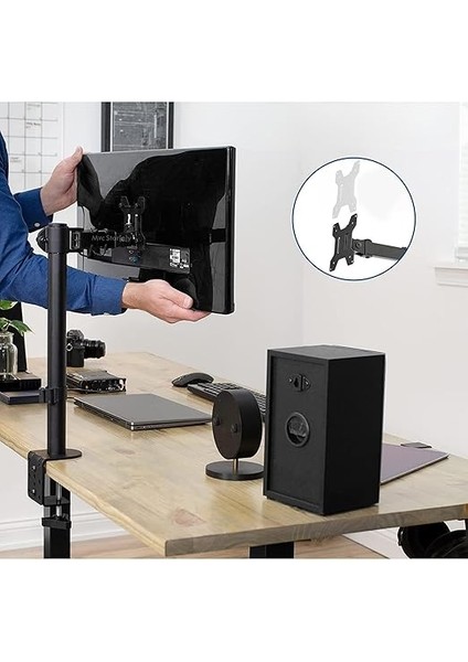 Mcstorey Monitör Kolu Monitör Standı Askı Aparatı Ayarlanabilir Ayağı Masaüstü Tutucu 14" 32" 10KG Siyah modelleri