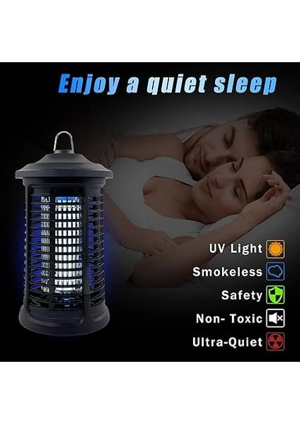 Elektrikli Böcek Öldürücü Iç Mekan/dış Mekan, 4200V Yüksek Güçlü Sivrisinek Öldürücü Katil, Su Geçirmez Böcek Sineklik Zapper Sivrisinek Tuzağı Dış Mekan, Sinek Tuzağı, Ev, Bahçe, Arka Bahçe, Kamp modelleri