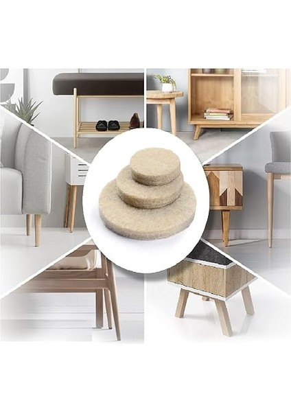 Mobilya Keçesi,kendinden Yapışkanlı Zemin Koruyucu Kahverengi (Çap 18MM) fırsatları